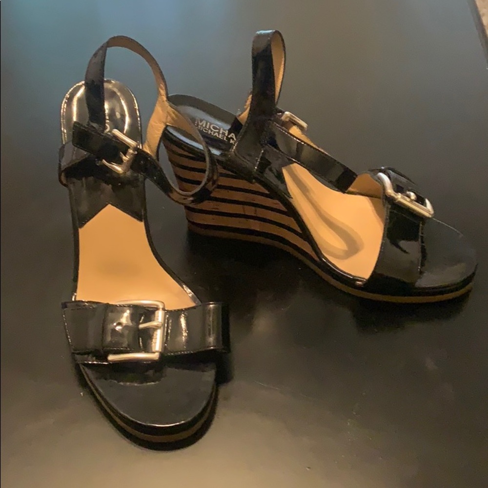 Michael Kors stripped wedges